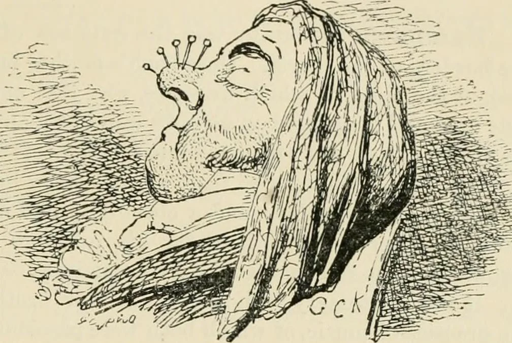 An illustration from George Cruikshank's Table-book, 1869, leaf 38