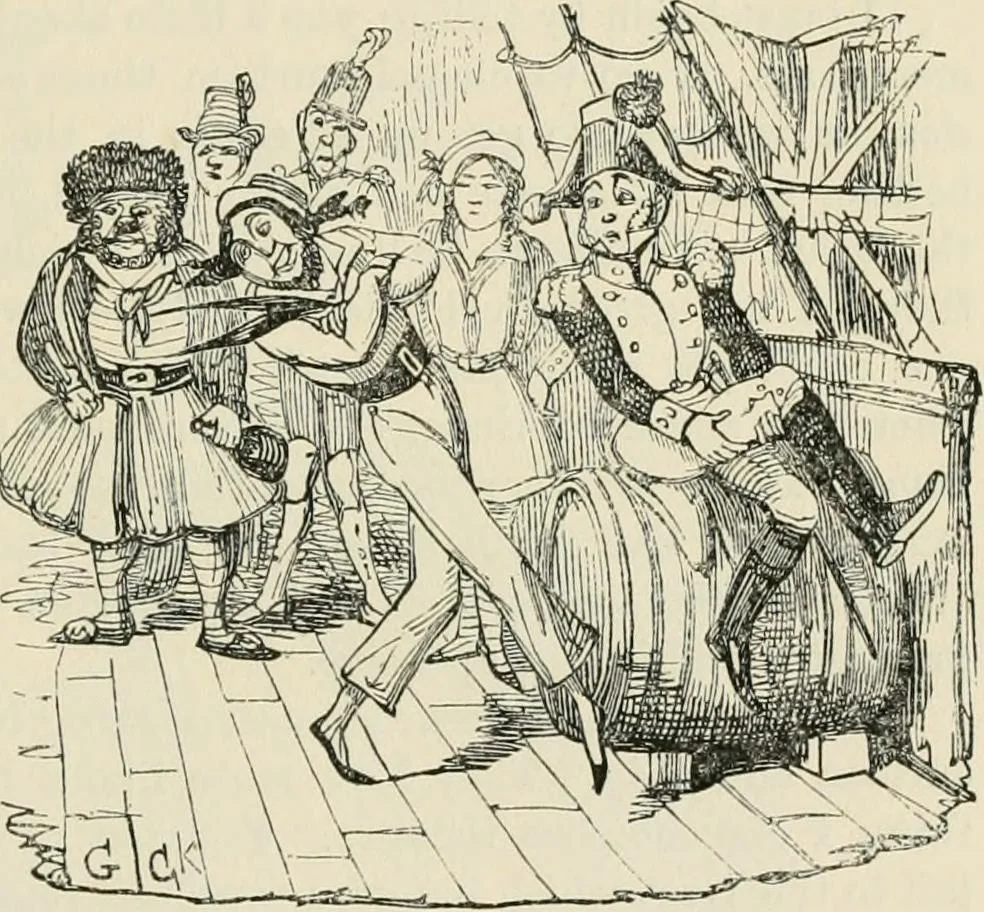 An illustration from George Cruikshank's Table-book, 1869, leaf 48