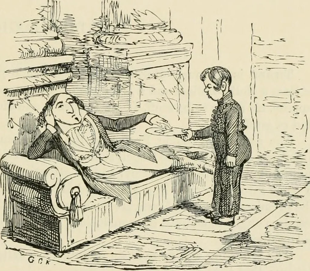 An illustration from George Cruikshank's Table-book, 1869, leaf 54