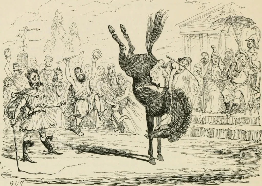 An illustration from George Cruikshank's Table-book, 1869, leaf 63