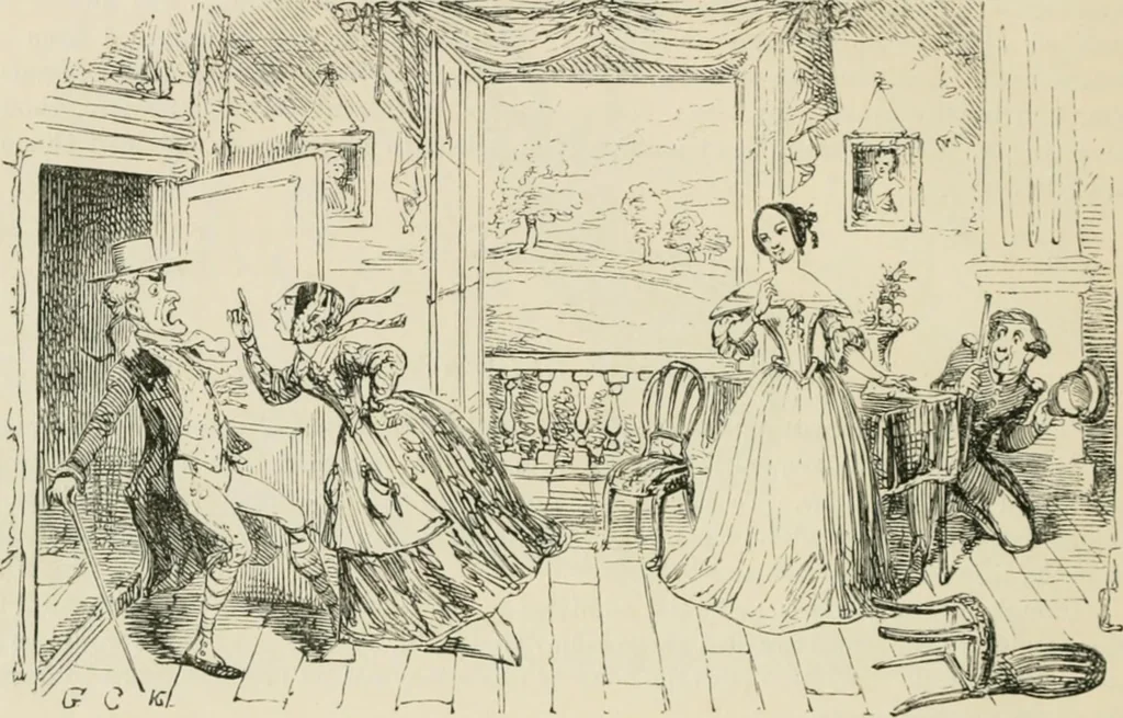 An illustration from George Cruikshank's Table-book, 1869, leaf 65