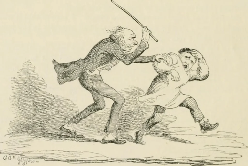 An illustration from George Cruikshank's Table-book, 1869, leaf 67