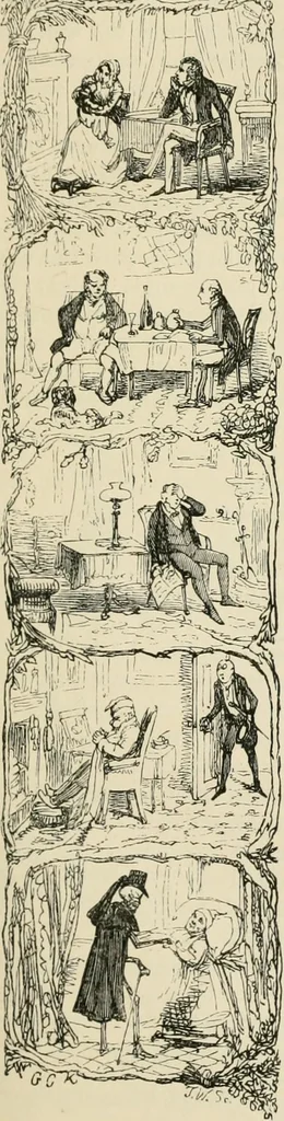An illustration from George Cruikshank's Table-book, 1869, leaf 70