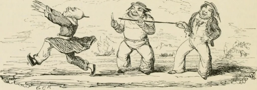 An illustration from George Cruikshank's Table-book, 1869, leaf 79