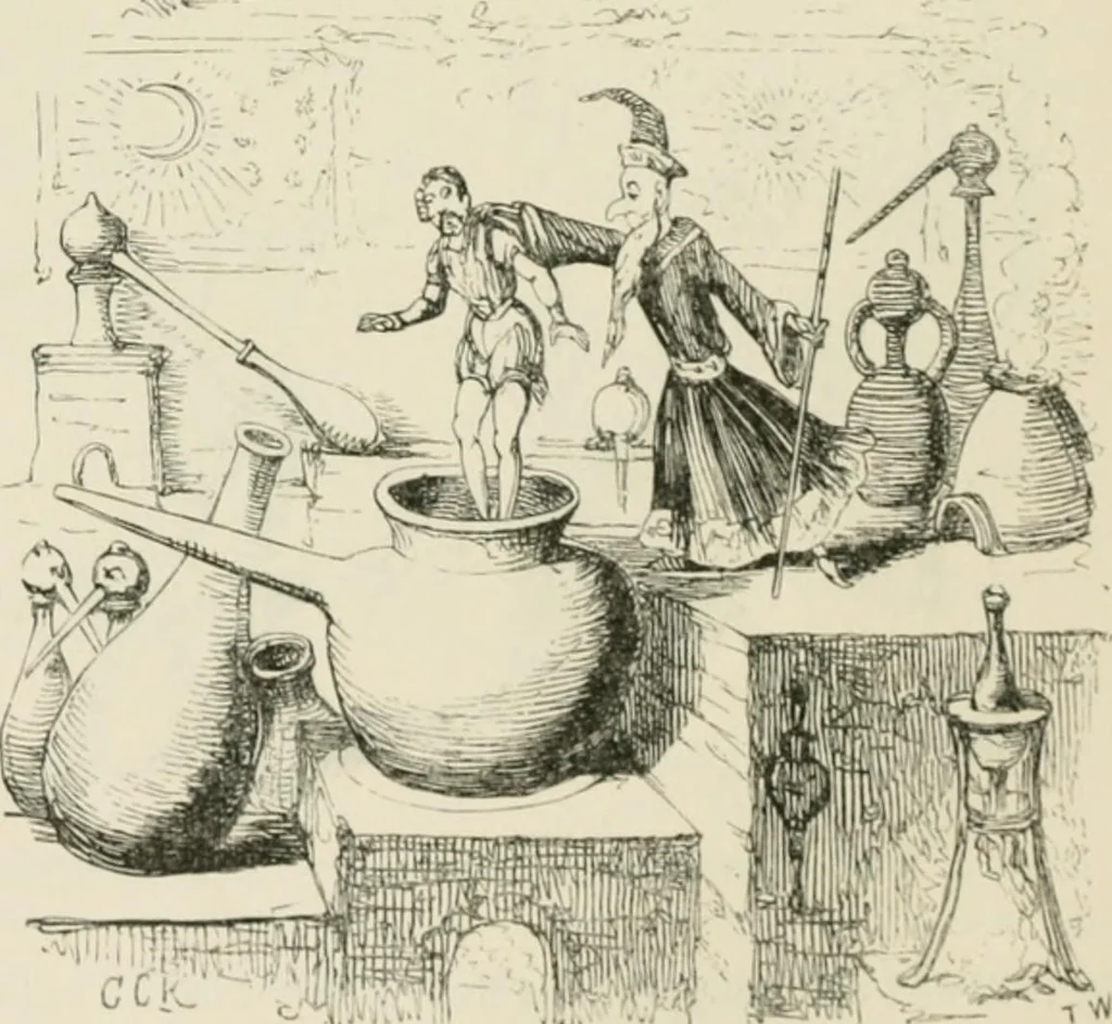 An illustration from George Cruikshank's Table-book, 1869, leaf 91