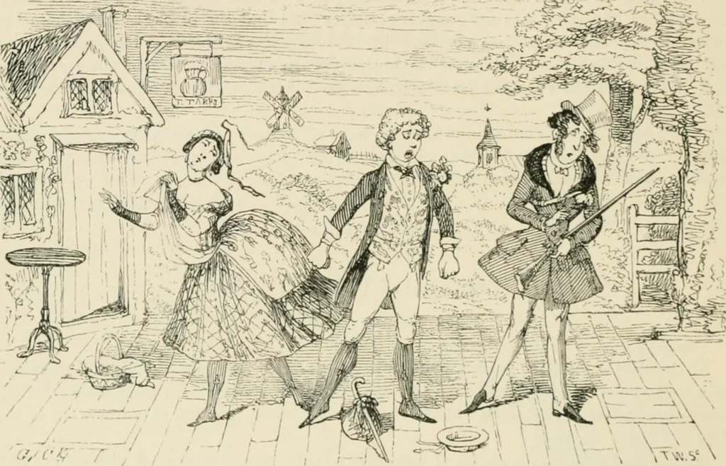 An illustration from George Cruikshank's Table-book, 1869, leaf 93