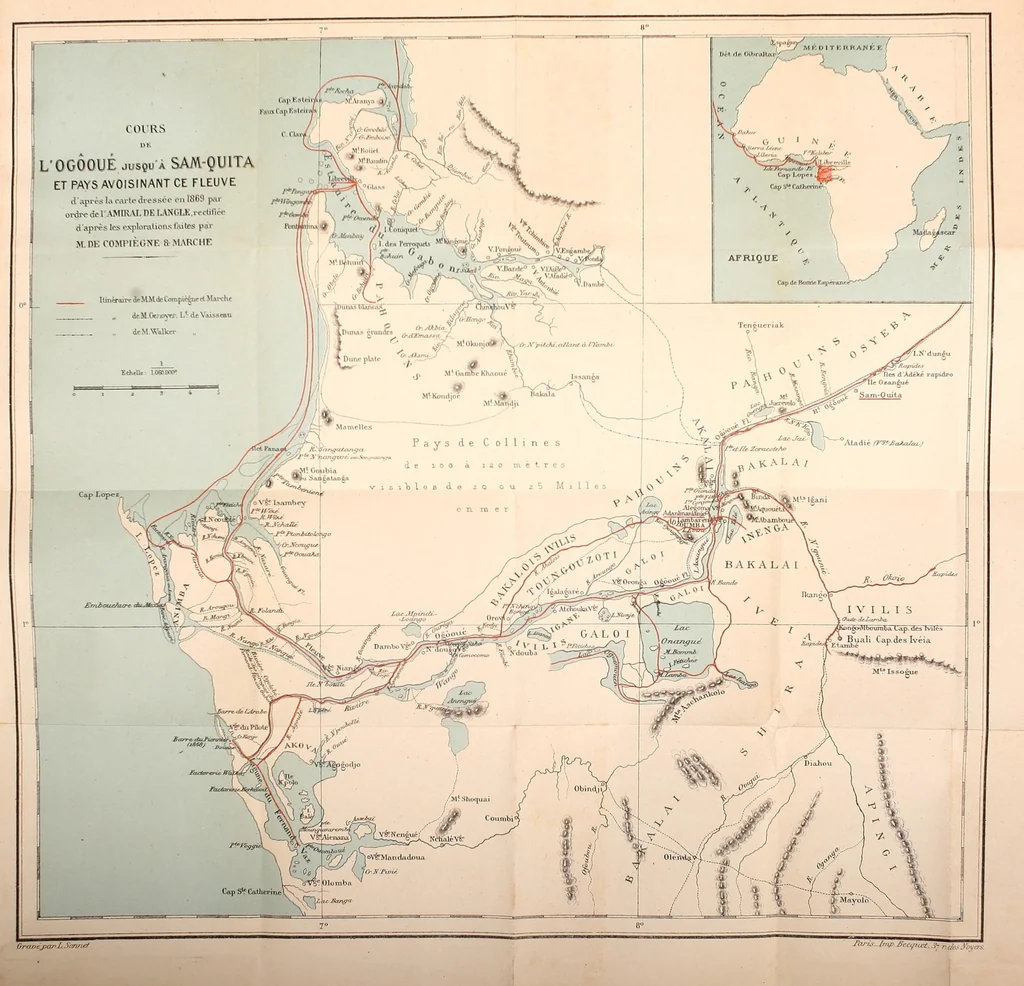 An illustration from Gabonais, Pahouins, Gallois, 1878, leaf 415