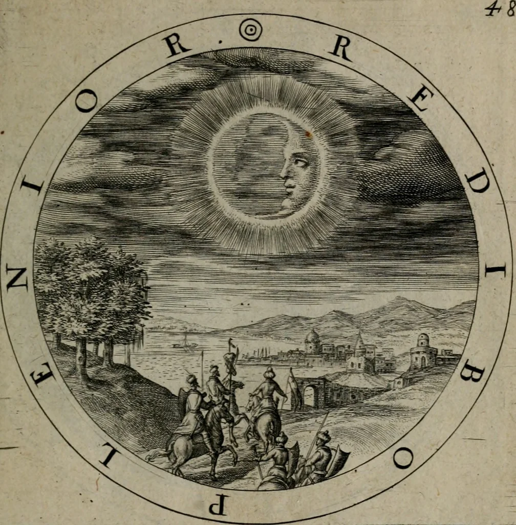 An illustration from Gabrielis Rollenhagii Selectorum emblematum centuria secunda, 1613, leaf 118