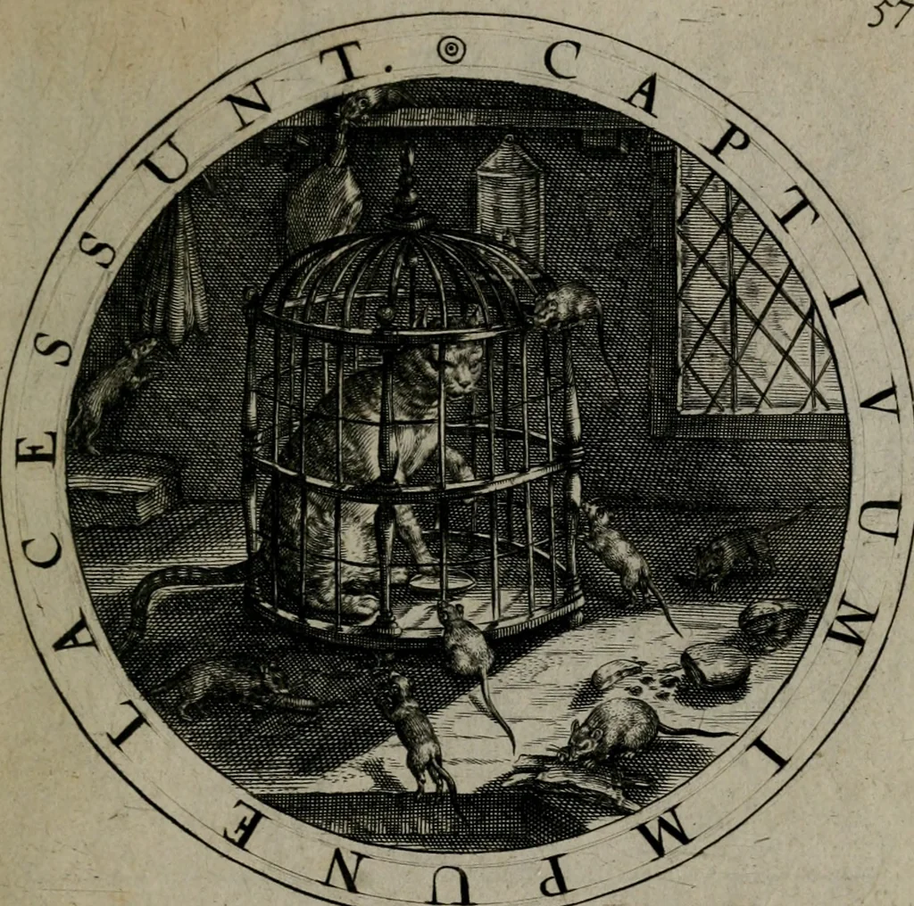 An illustration from Gabrielis Rollenhagii Selectorum emblematum centuria secunda, 1613, leaf 136