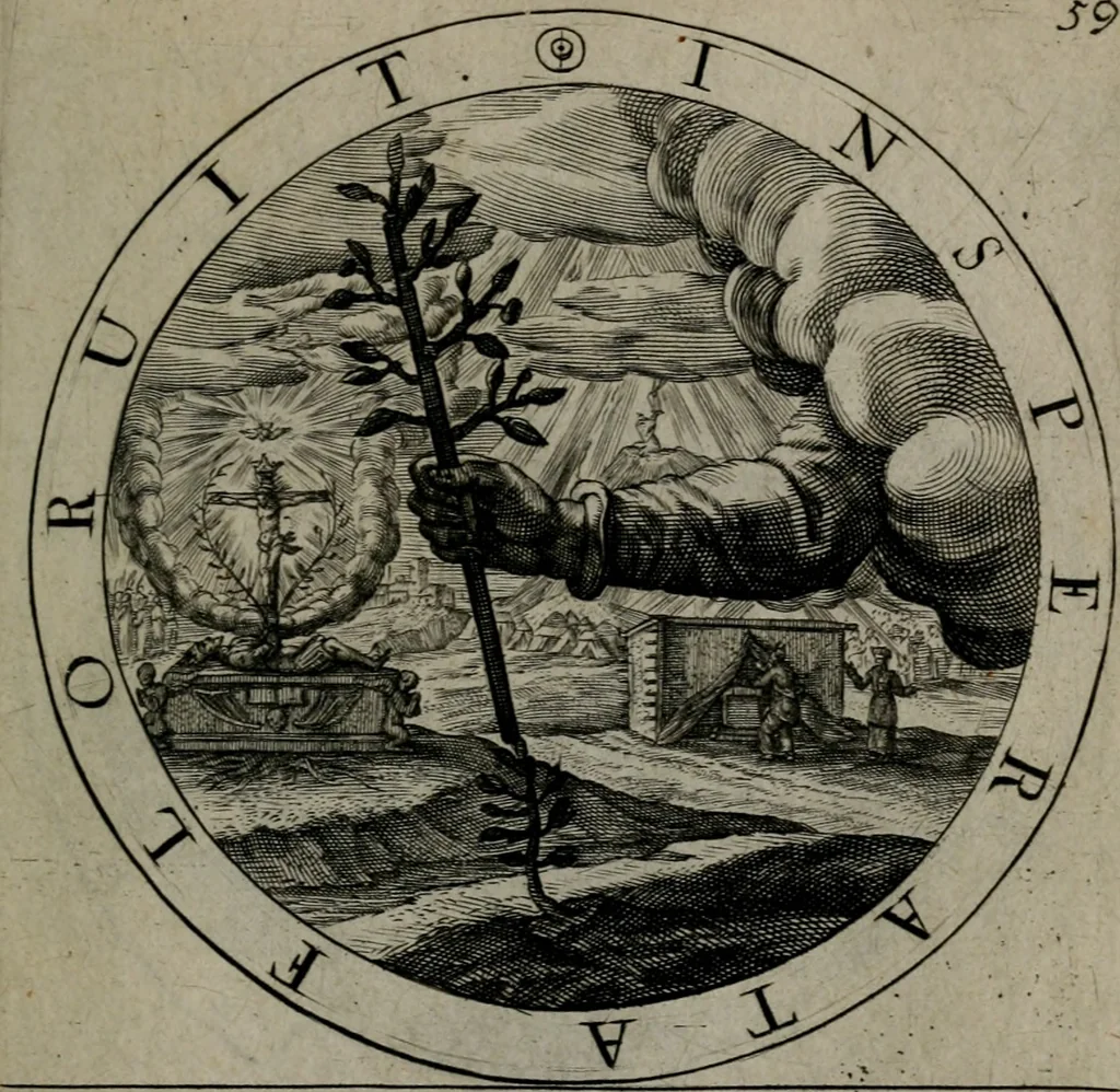 An illustration from Gabrielis Rollenhagii Selectorum emblematum centuria secunda, 1613, leaf 140