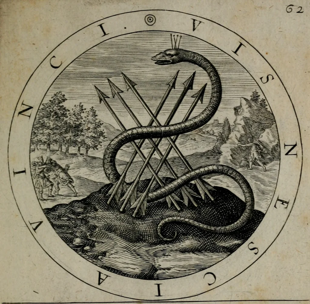 An illustration from Gabrielis Rollenhagii Selectorum emblematum centuria secunda, 1613, leaf 146