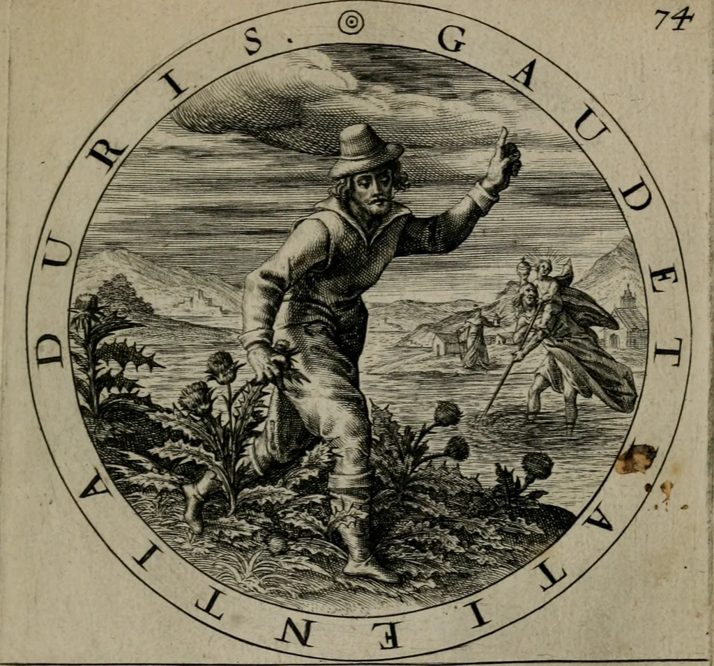 An illustration from Gabrielis Rollenhagii Selectorum emblematum centuria secunda, 1613, leaf 168