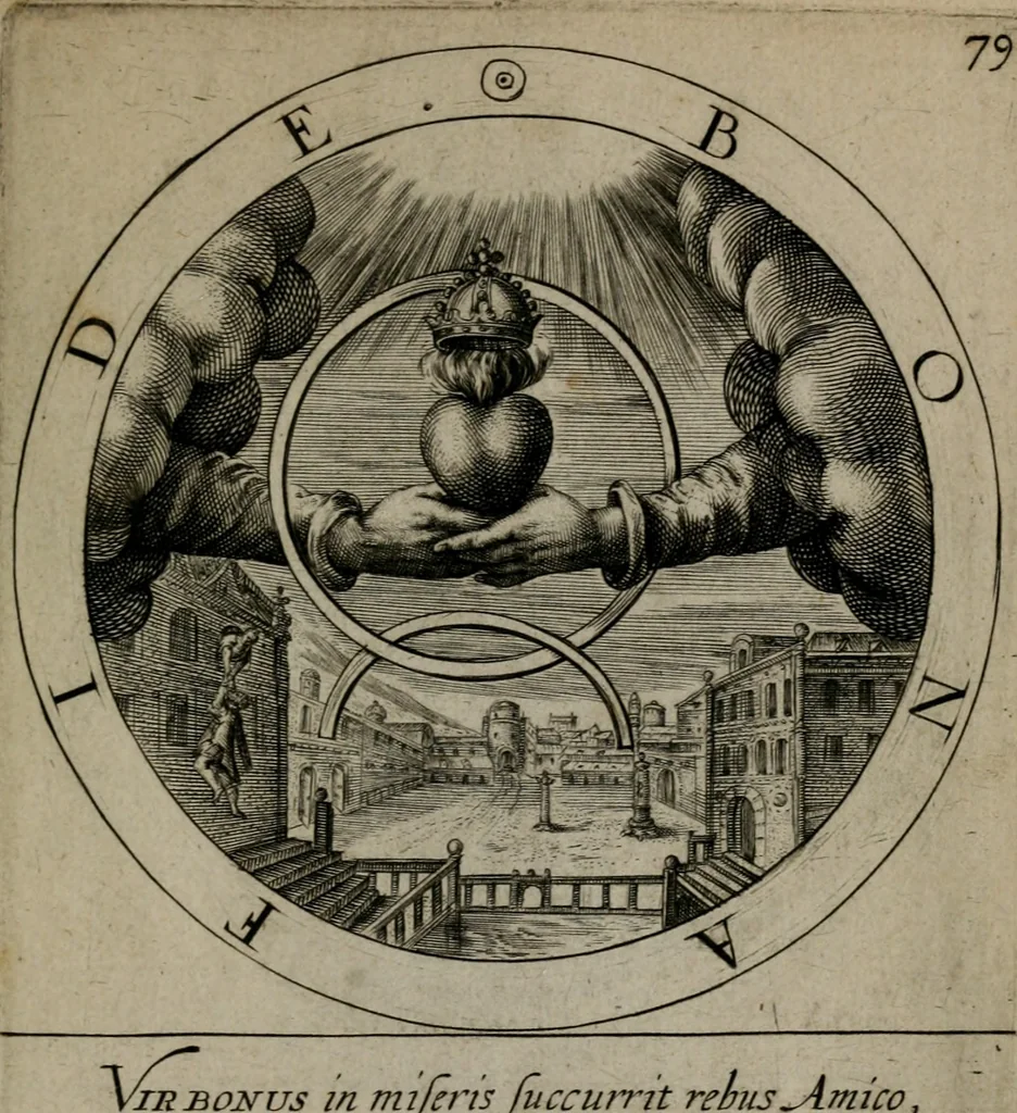 An illustration from Gabrielis Rollenhagii Selectorum emblematum centuria secunda, 1613, leaf 178