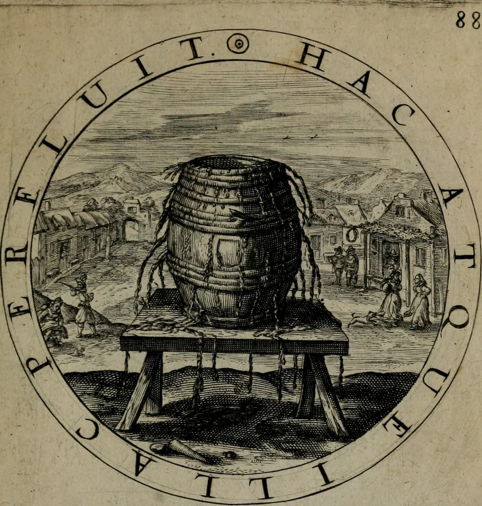 An illustration from Gabrielis Rollenhagii Selectorum emblematum centuria secunda, 1613, leaf 196