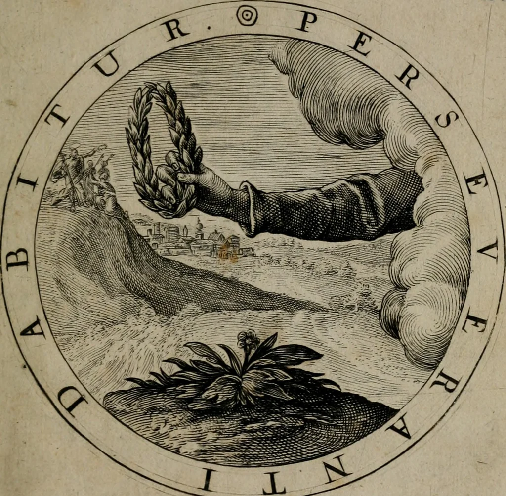 An illustration from Gabrielis Rollenhagii Selectorum emblematum centuria secunda, 1613, leaf 208