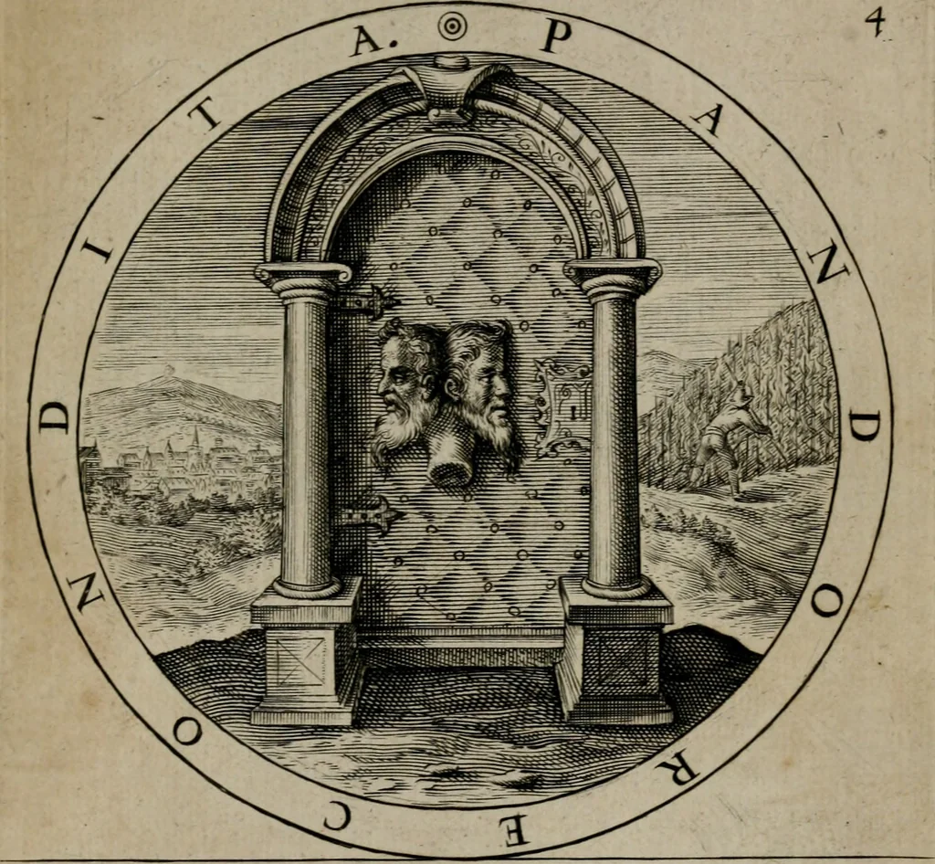 An illustration from Gabrielis Rollenhagii Selectorum emblematum centuria secunda, 1613, leaf 38