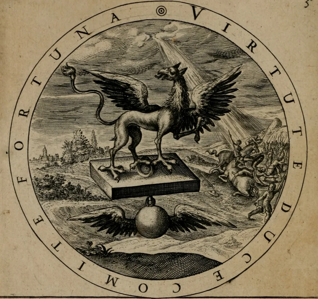 An illustration from Gabrielis Rollenhagii Selectorum emblematum centuria secunda, 1613, leaf 41