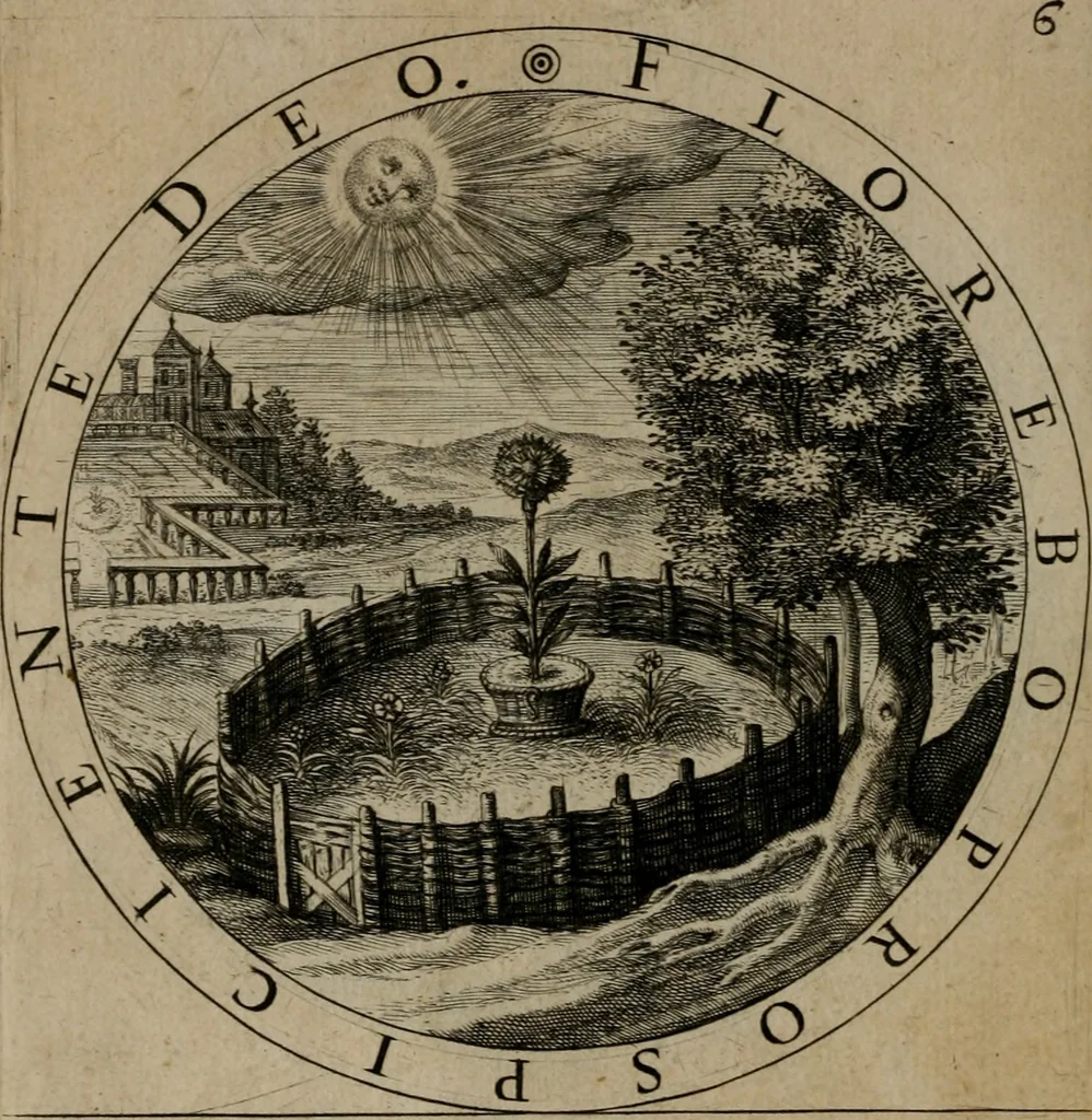 An illustration from Gabrielis Rollenhagii Selectorum emblematum centuria secunda, 1613, leaf 43