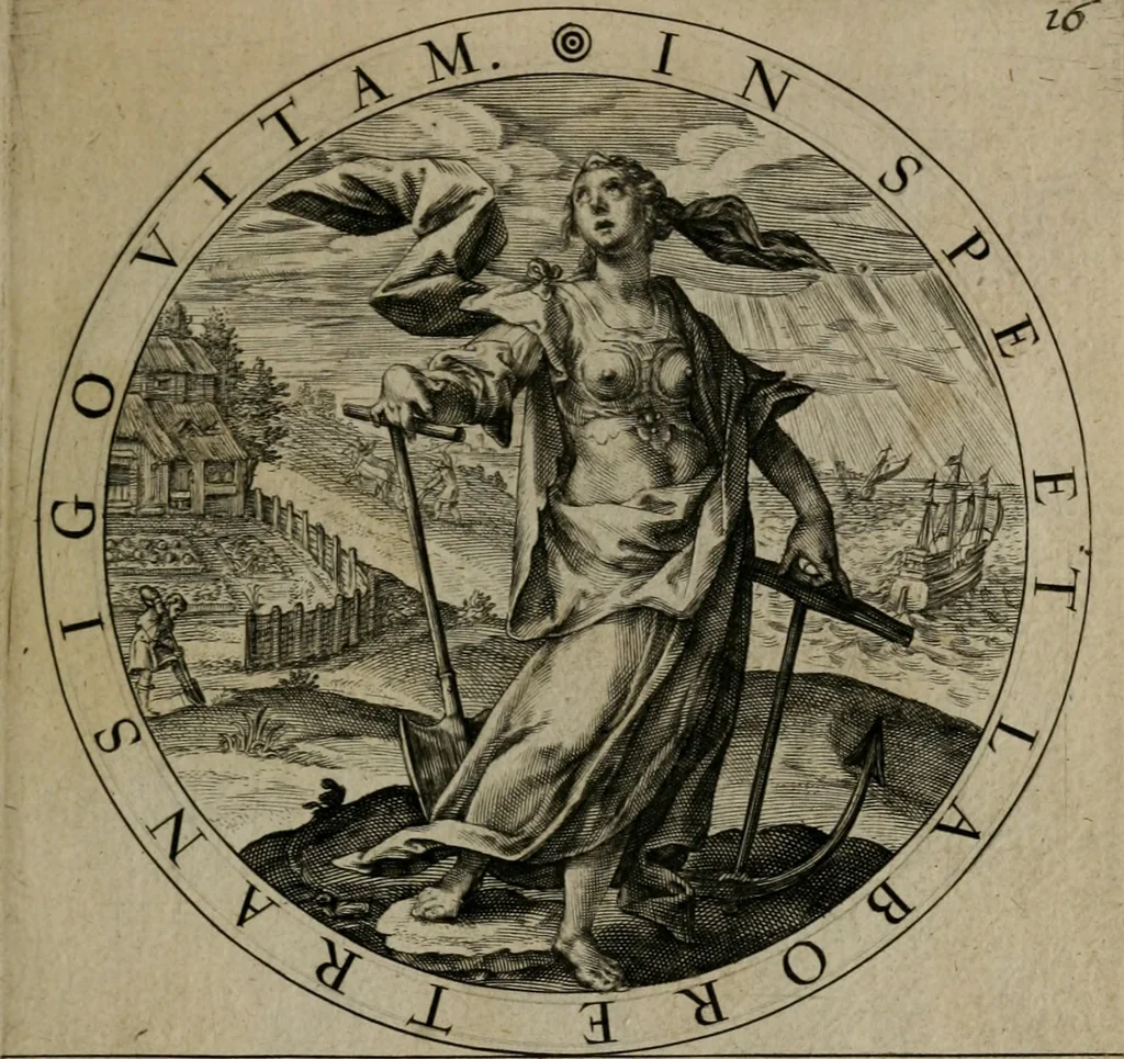 An illustration from Gabrielis Rollenhagii Selectorum emblematum centuria secunda, 1613, leaf 58
