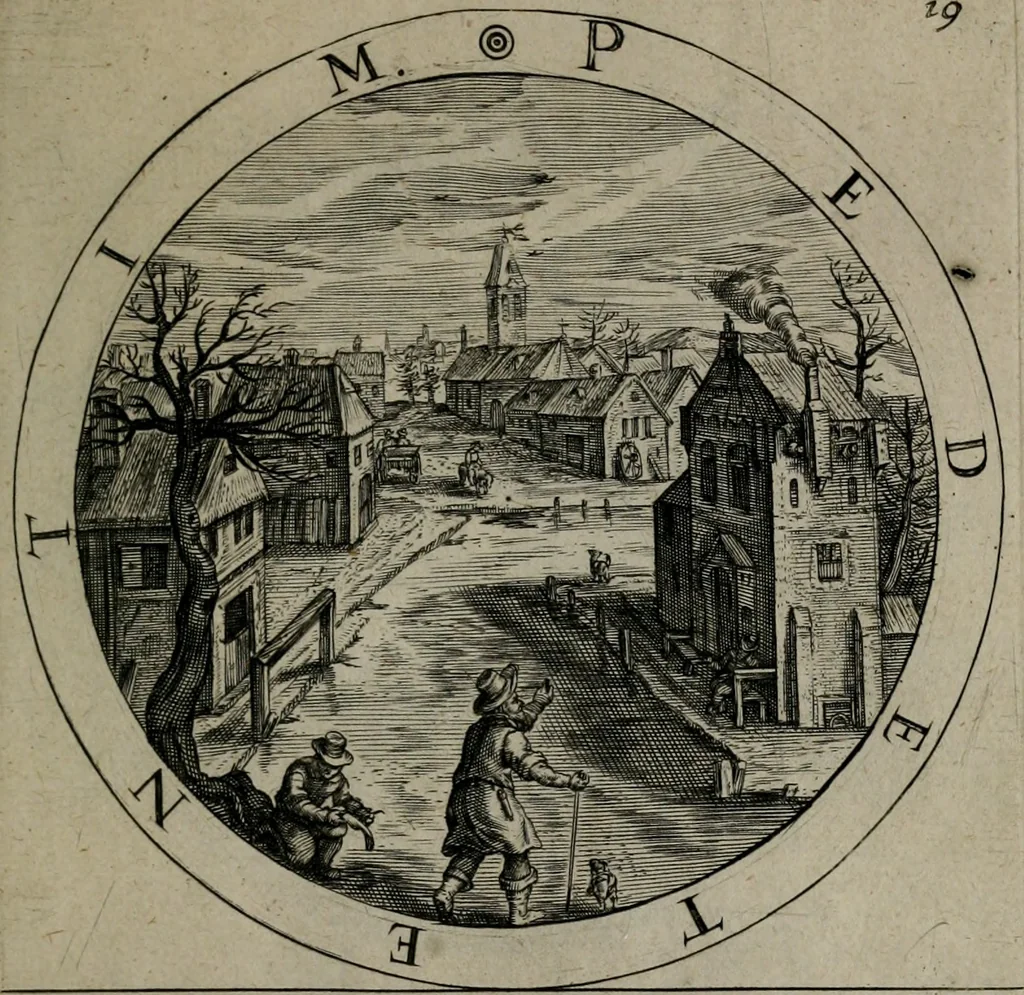 An illustration from Gabrielis Rollenhagii Selectorum emblematum centuria secunda, 1613, leaf 64