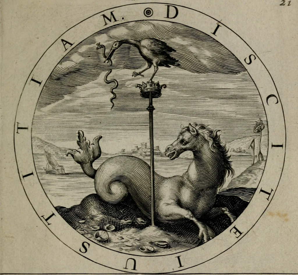 An illustration from Gabrielis Rollenhagii Selectorum emblematum centuria secunda, 1613, leaf 68