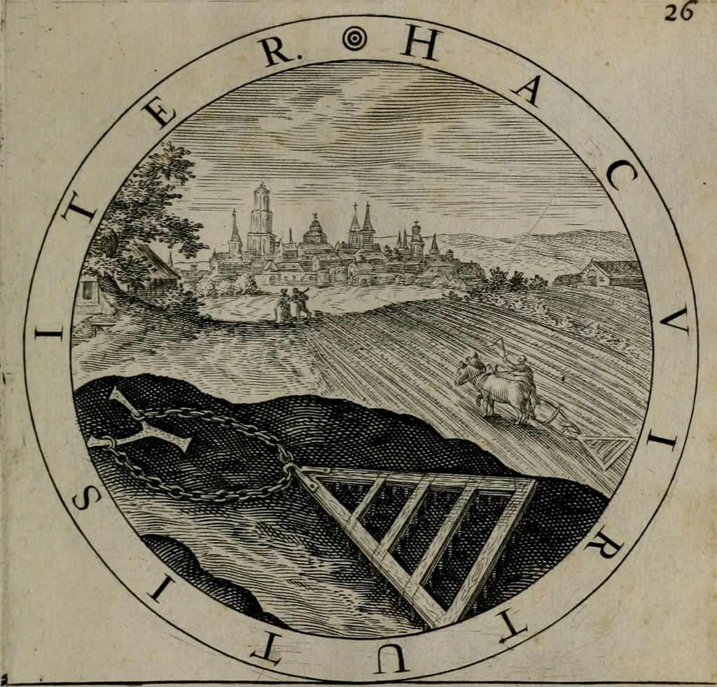 An illustration from Gabrielis Rollenhagii Selectorum emblematum centuria secunda, 1613, leaf 78
