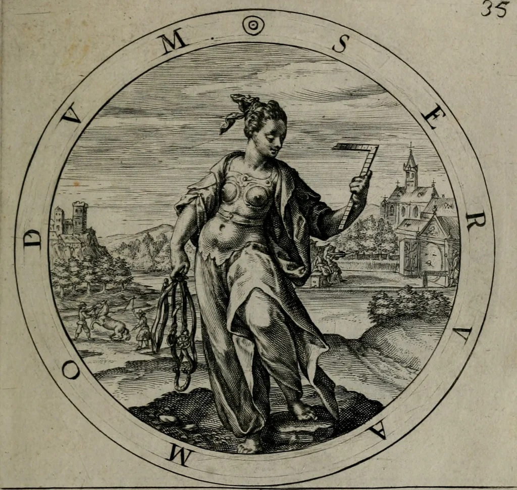 An illustration from Gabrielis Rollenhagii Selectorum emblematum centuria secunda, 1613, leaf 94