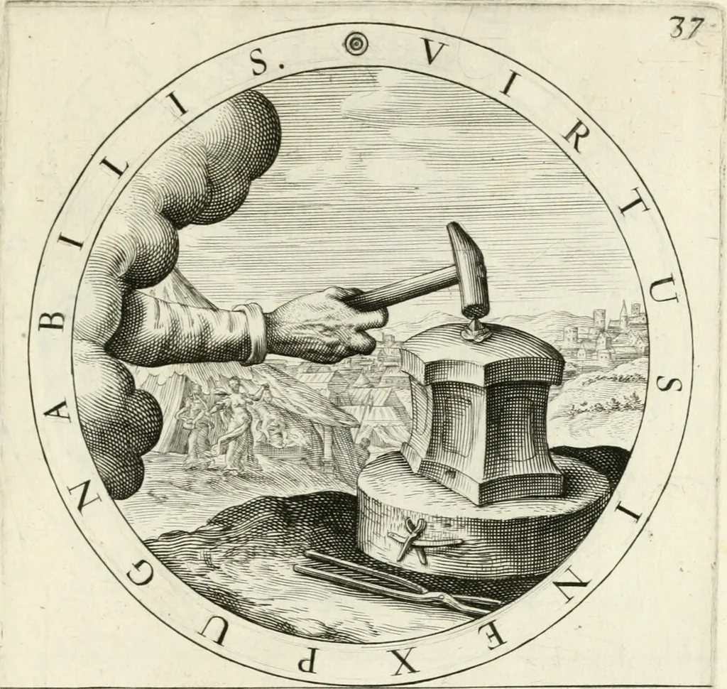 An illustration from Gabrielis Rollenhagii Selectorum emblematum centuria secunda, 1613, leaf 100