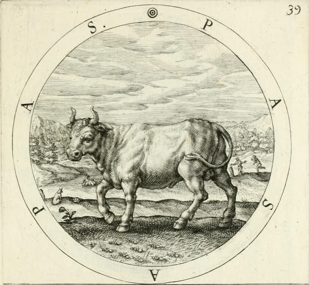An illustration from Gabrielis Rollenhagii Selectorum emblematum centuria secunda, 1613, leaf 104