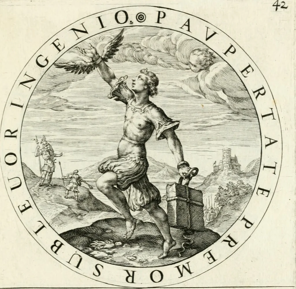 An illustration from Gabrielis Rollenhagii Selectorum emblematum centuria secunda, 1613, leaf 110
