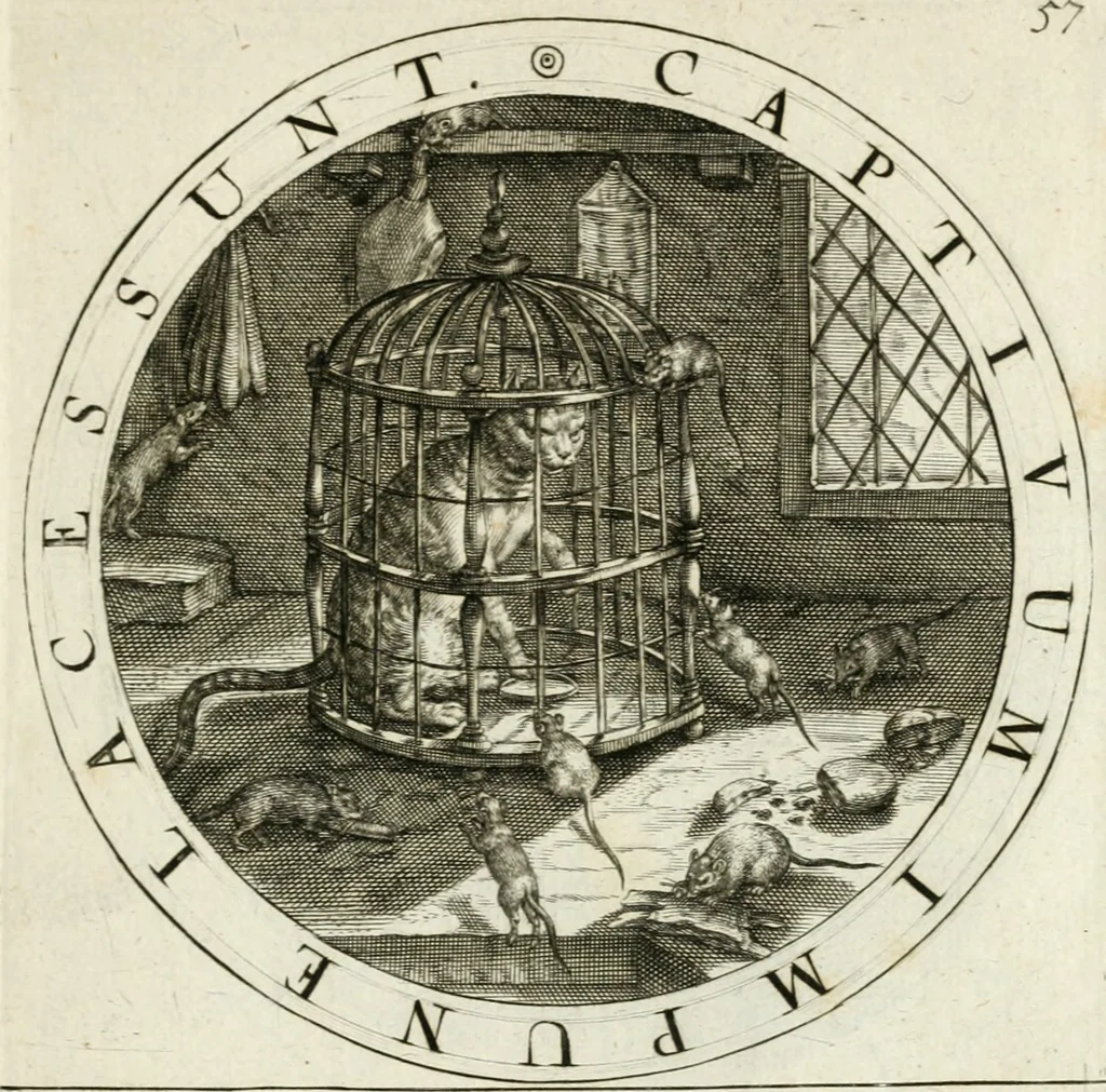 An illustration from Gabrielis Rollenhagii Selectorum emblematum centuria secunda, 1613, leaf 140