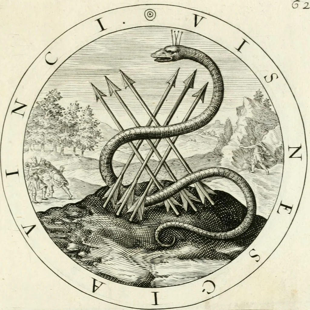 An illustration from Gabrielis Rollenhagii Selectorum emblematum centuria secunda, 1613, leaf 150