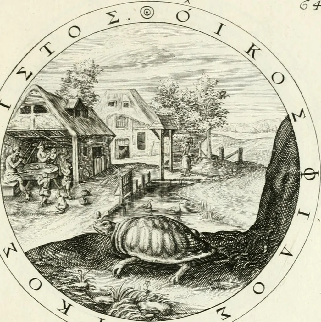 An illustration from Gabrielis Rollenhagii Selectorum emblematum centuria secunda, 1613, leaf 154