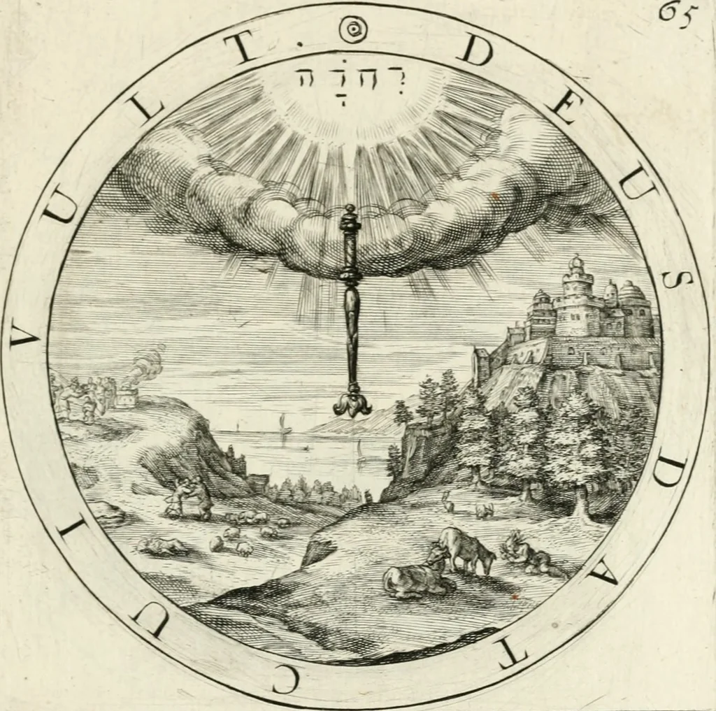 An illustration from Gabrielis Rollenhagii Selectorum emblematum centuria secunda, 1613, leaf 156