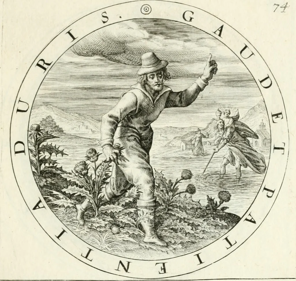 An illustration from Gabrielis Rollenhagii Selectorum emblematum centuria secunda, 1613, leaf 174