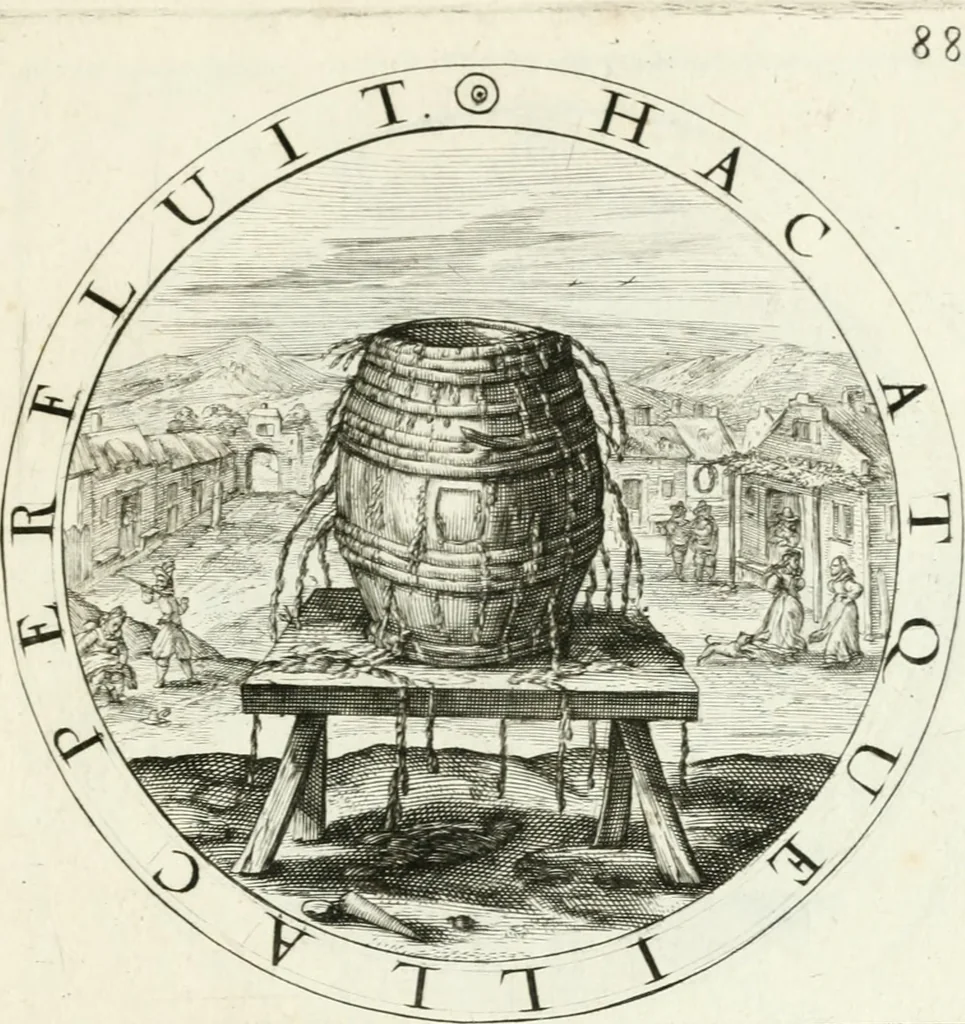 An illustration from Gabrielis Rollenhagii Selectorum emblematum centuria secunda, 1613, leaf 202