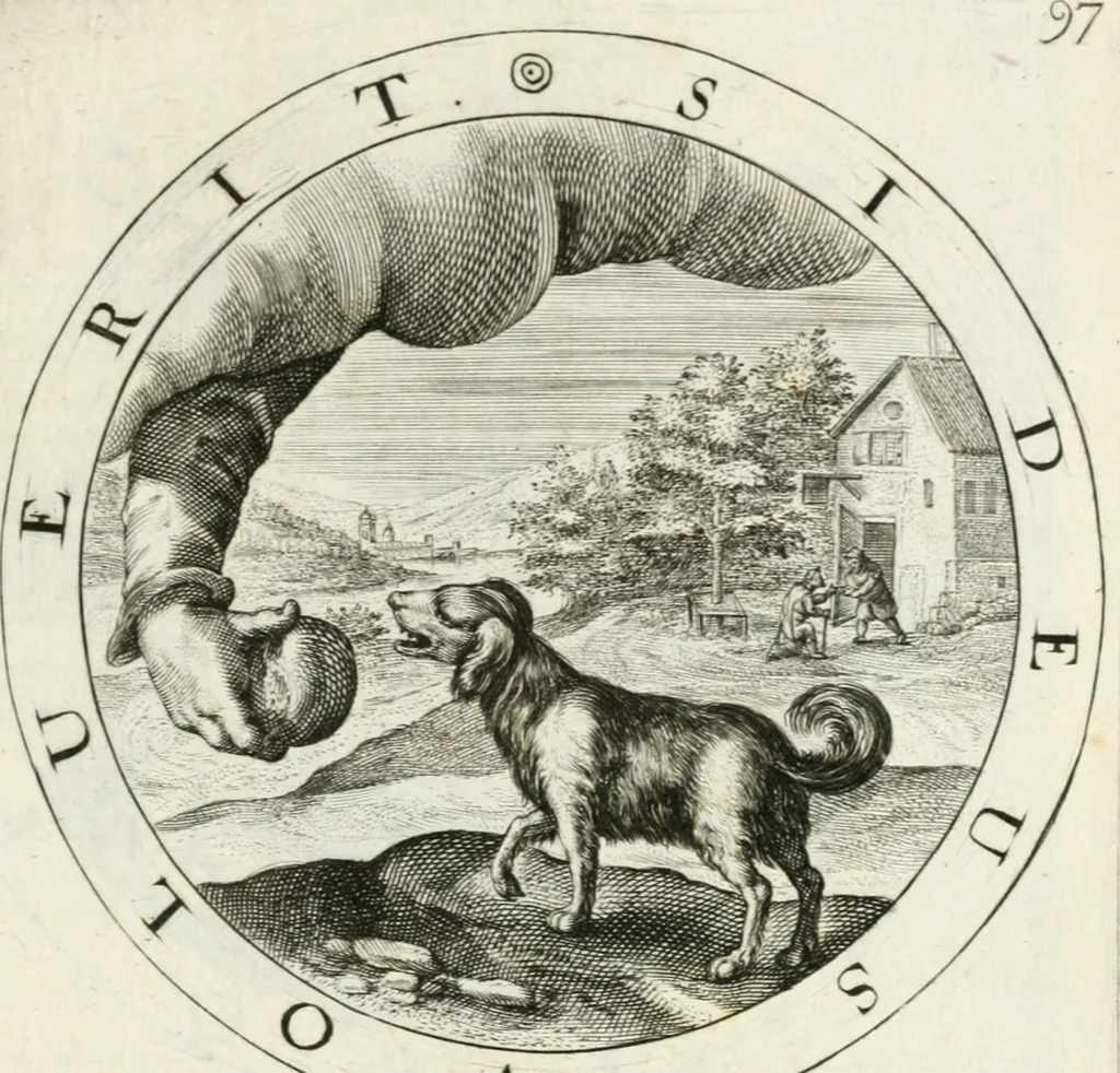 An illustration from Gabrielis Rollenhagii Selectorum emblematum centuria secunda, 1613, leaf 220