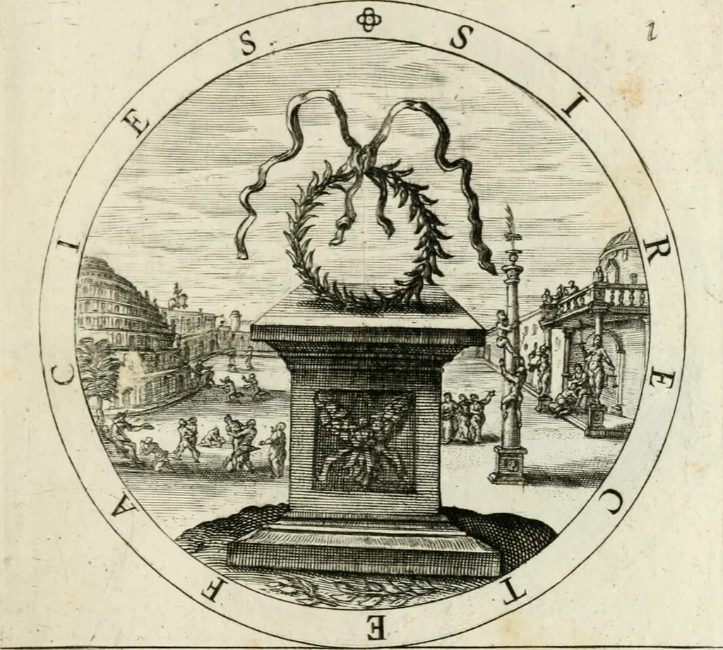 An illustration from Gabrielis Rollenhagii Selectorum emblematum centuria secunda, 1613, leaf 28