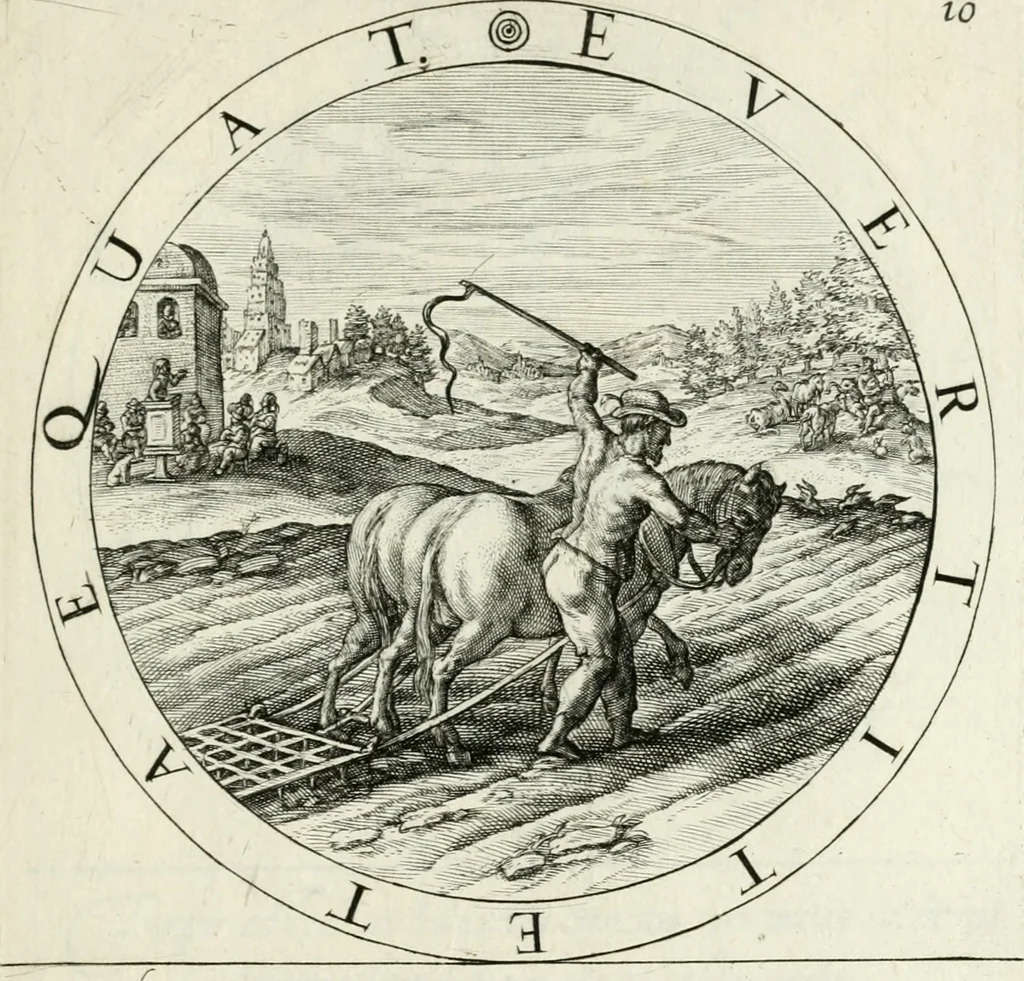 An illustration from Gabrielis Rollenhagii Selectorum emblematum centuria secunda, 1613, leaf 46