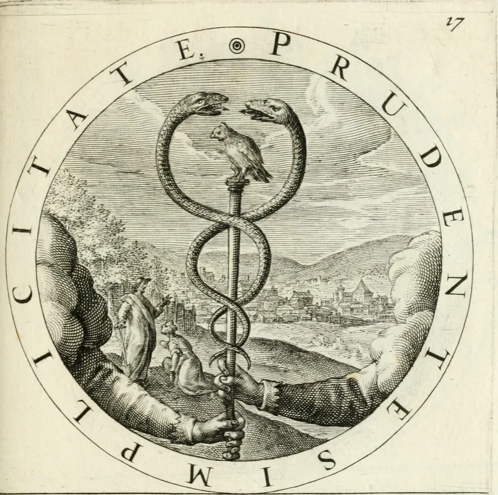 An illustration from Gabrielis Rollenhagii Selectorum emblematum centuria secunda, 1613, leaf 60