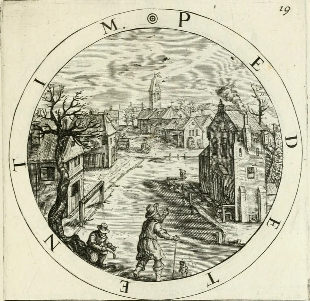 An illustration from Gabrielis Rollenhagii Selectorum emblematum centuria secunda, 1613, leaf 64