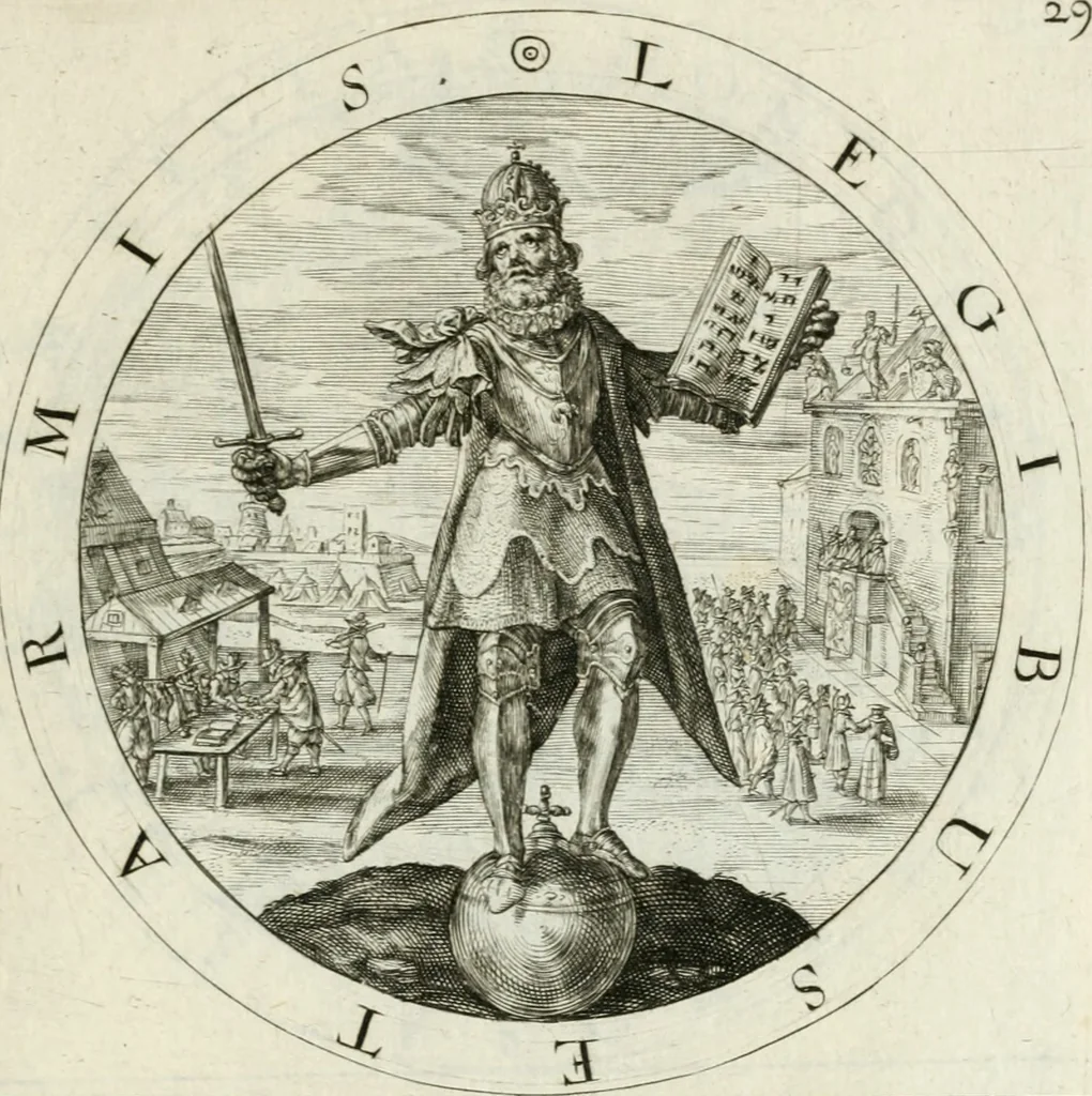 An illustration from Gabrielis Rollenhagii Selectorum emblematum centuria secunda, 1613, leaf 84