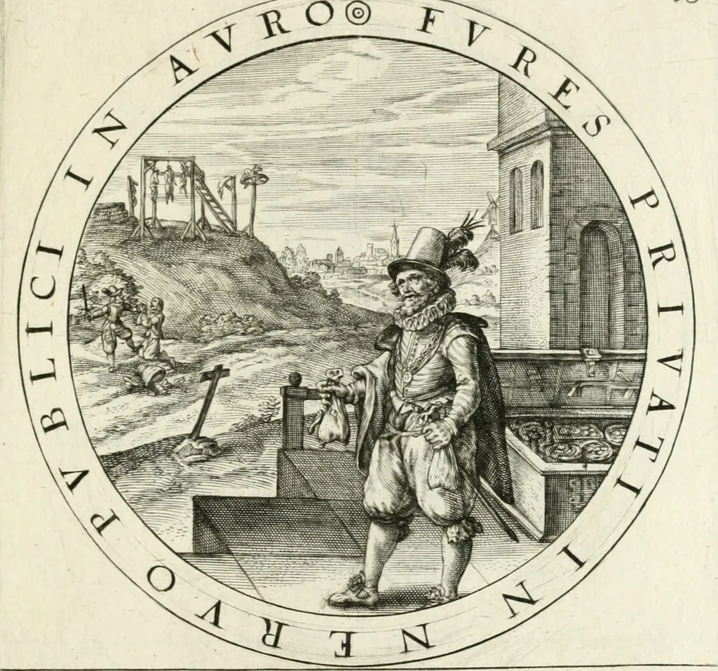 An illustration from Gabrielis Rollenhagii Selectorum emblematum centuria secunda, 1613, leaf 92