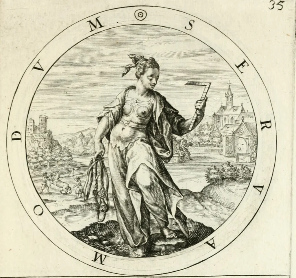 An illustration from Gabrielis Rollenhagii Selectorum emblematum centuria secunda, 1613, leaf 96