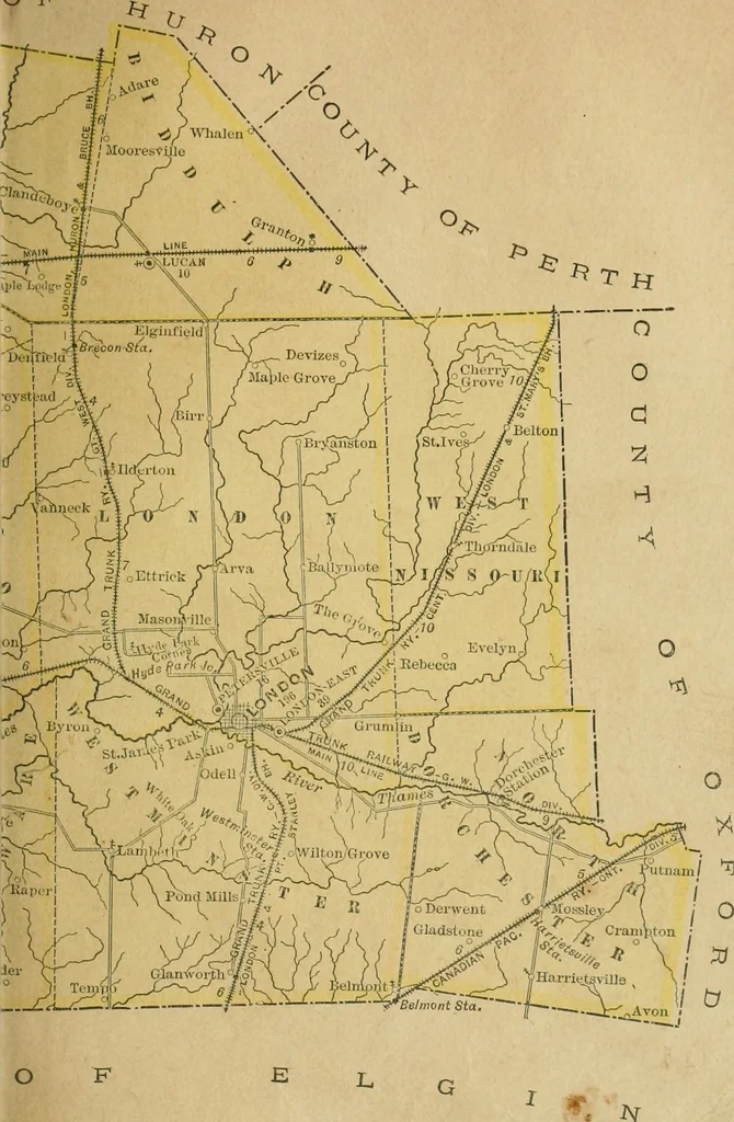 An illustration from Gage's new primer of map geography : for pupils preparing for promotion examinations, pupils preparing for entrance examinations, pupils preparing for junior and senior leaving examinations, students preparing for teachers' certificates, and all official examinations, 1892, leaf 100