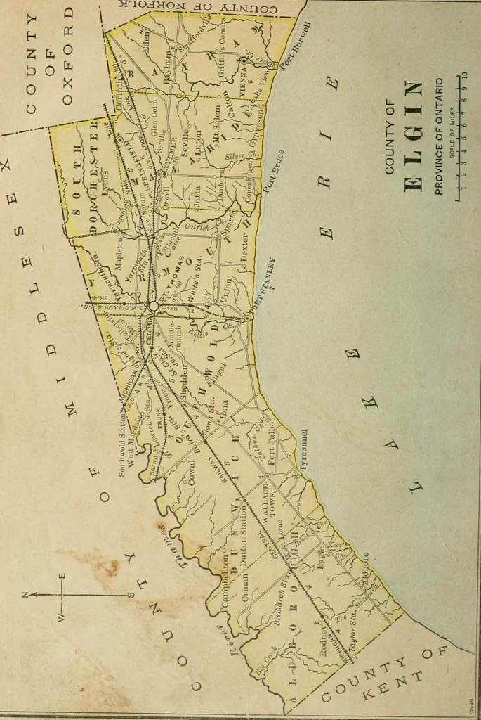An illustration from Gage's new primer of map geography : for pupils preparing for promotion examinations, pupils preparing for entrance examinations, pupils preparing for junior and senior leaving examinations, students preparing for teachers' certificates, and all official examinations, 1892, leaf 101