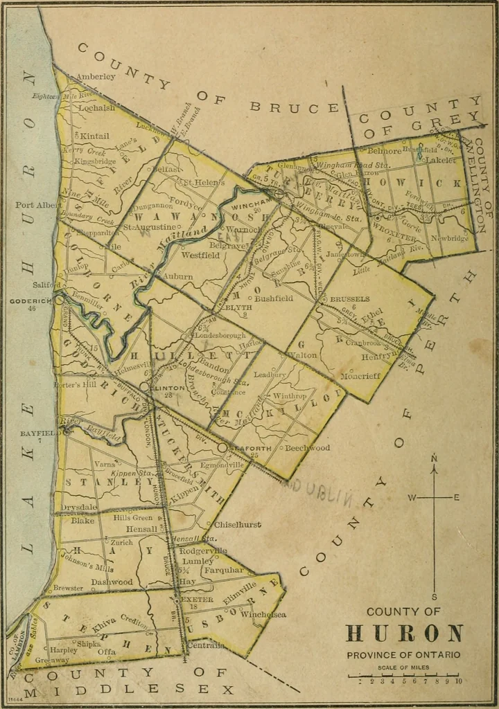 An illustration from Gage's new primer of map geography : for pupils preparing for promotion examinations, pupils preparing for entrance examinations, pupils preparing for junior and senior leaving examinations, students preparing for teachers' certificates, and all official examinations, 1892, leaf 103