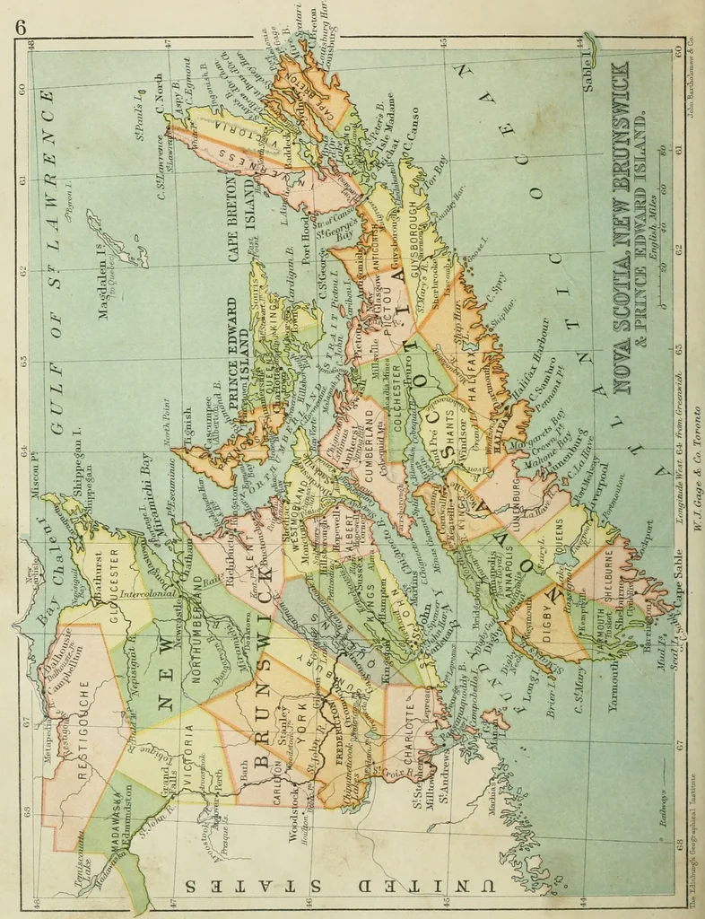 An illustration from Gage's new primer of map geography : for pupils preparing for promotion examinations, pupils preparing for entrance examinations, pupils preparing for junior and senior leaving examinations, students preparing for teachers' certificates, and all official examinations, 1892, leaf 109