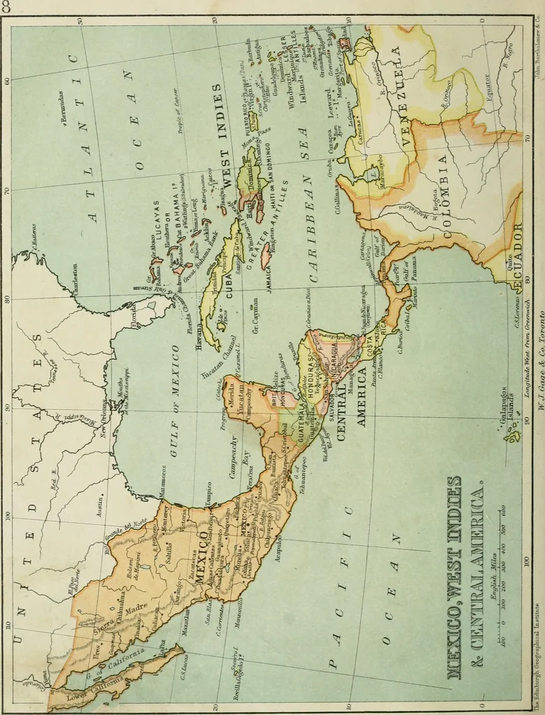An illustration from Gage's new primer of map geography : for pupils preparing for promotion examinations, pupils preparing for entrance examinations, pupils preparing for junior and senior leaving examinations, students preparing for teachers' certificates, and all official examinations, 1892, leaf 111