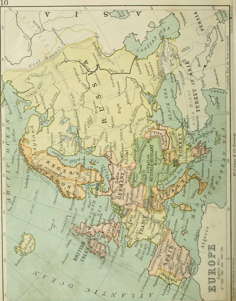 An illustration from Gage's new primer of map geography : for pupils preparing for promotion examinations, pupils preparing for entrance examinations, pupils preparing for junior and senior leaving examinations, students preparing for teachers' certificates, and all official examinations, 1892, leaf 113